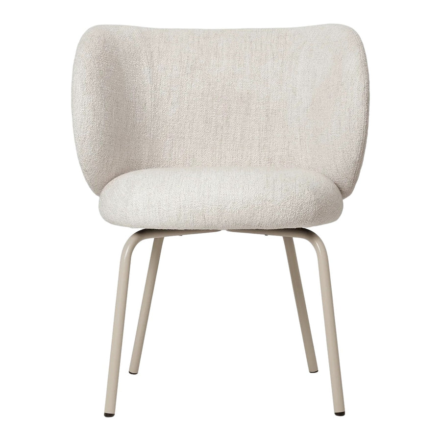 Jedálenská stolička Rico, Bouclé, Off-white / Cashmere