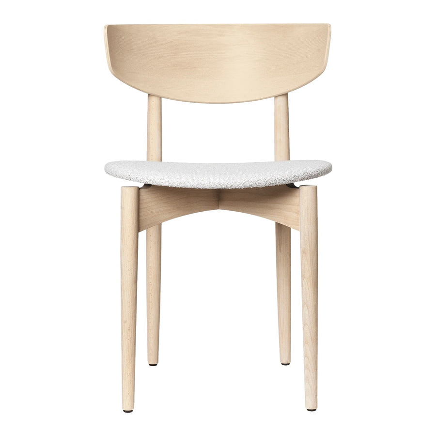 Jedálenská stolička Herman Wood, Soft Bouclé, White Beech / Off-White