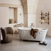 Ferm Living Dřevěný podnos Bon Small, Smoked Oak - DESIGNSPOT