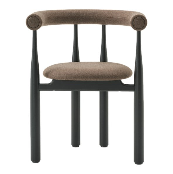 Čalúnená stolička Bukowski, Black / Nevotex Wooly Plus 1008