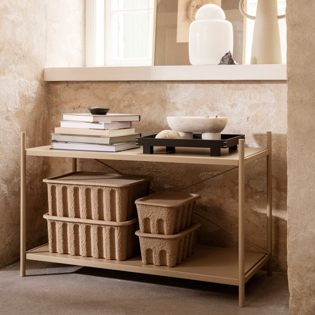 Ferm Living Dřevěný podnos Bon Small, Smoked Oak - DESIGNSPOT