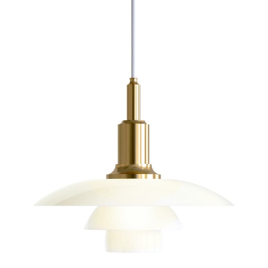 Závesná lampa PH 3/2, Brass metallised