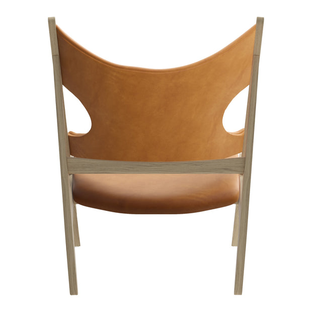 Audo Copenhagen Křeslo Knitting, Leather, Natural Oak / Dunes 21000 - DESIGNSPOT