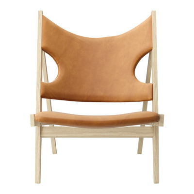 Audo Copenhagen Křeslo Knitting, Leather, Natural Oak / Dunes 21000 - DESIGNSPOT