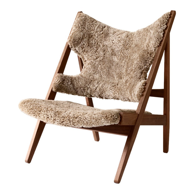 Audo Copenhagen Křeslo Knitting, Sheepskin, Walnut / Sahara - DESIGNSPOT