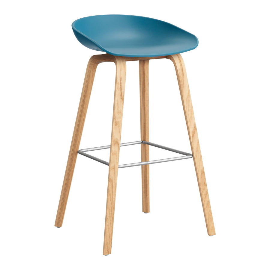 Barová stolička AAS 32, Oak / Azure blue