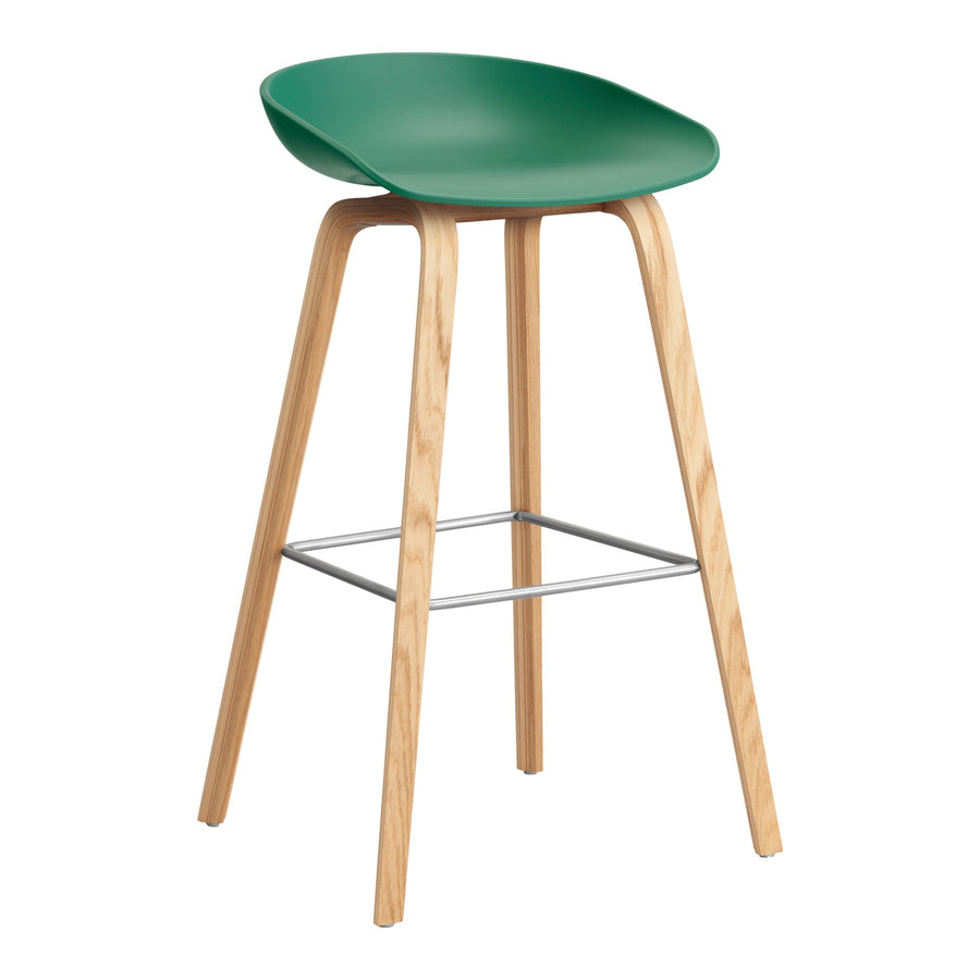 Barová stolička AAS 32, Oak / Teal green