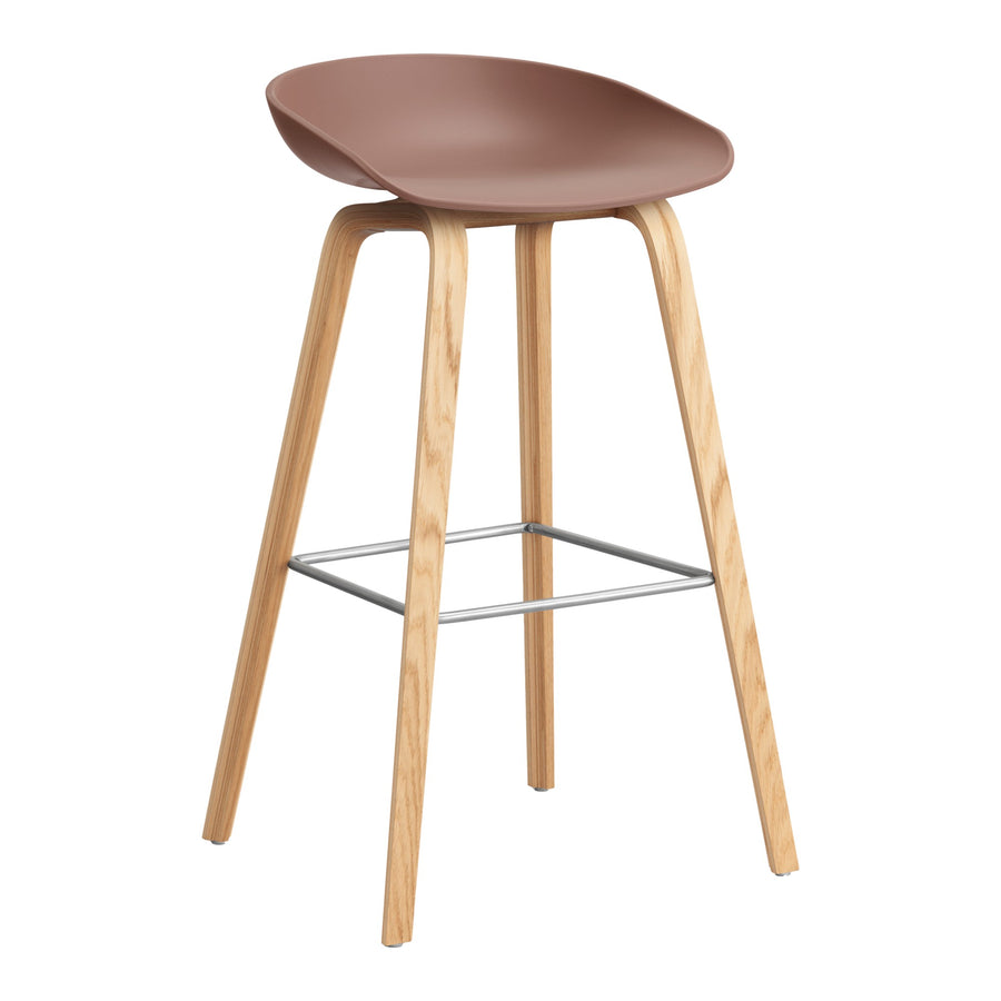 Barová stolička AAS 32, Oak / Soft brick