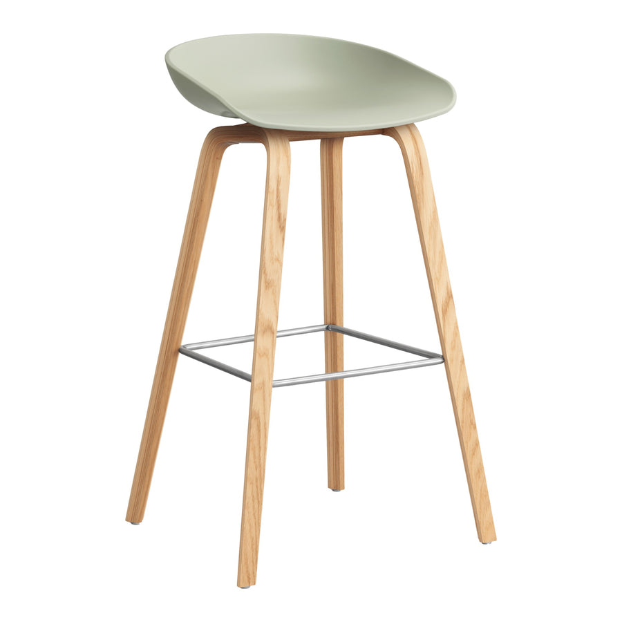 Barová stolička AAS 32, Oak / Pastel green
