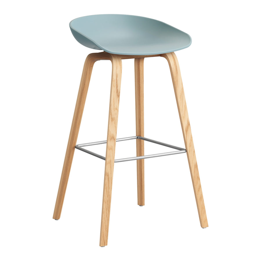 Barová stolička AAS 32, Oak / Dusty blue
