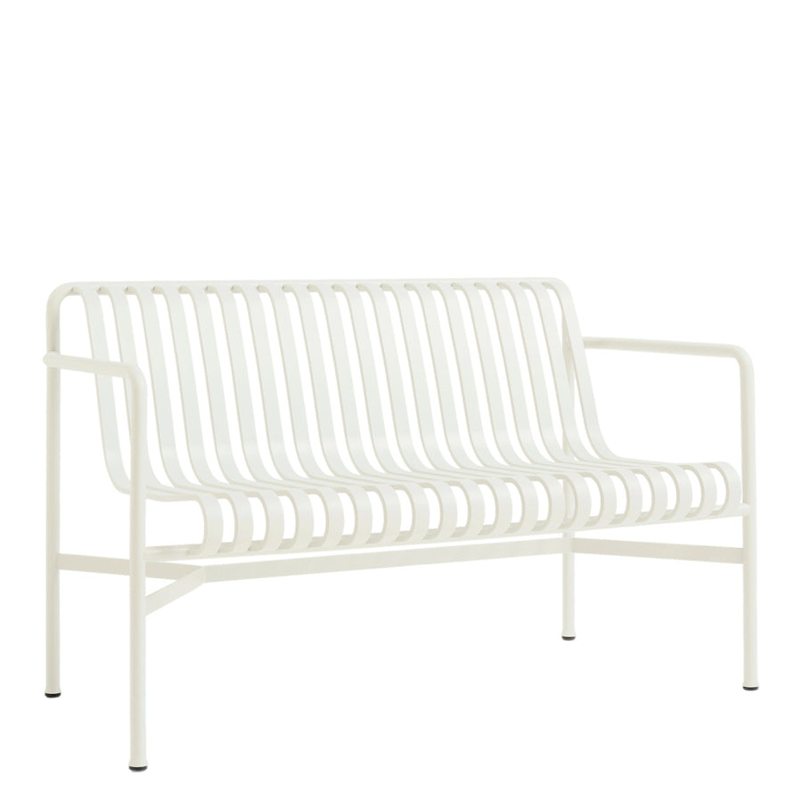 Záhradná lavica Palissade Dining Armrest, Cream White