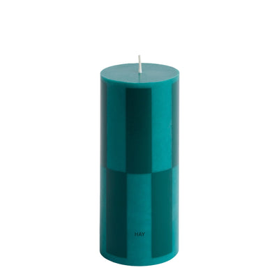 HAY Svíčka Column, Small, Green / Dark Green - DESIGNSPOT