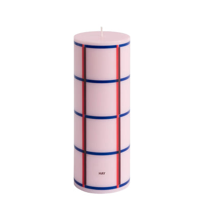 HAY Svíčka Column, Medium, Pink, Red, Bordeaux / Dark Blue - DESIGNSPOT