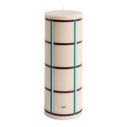 HAY Svíčka Column, Large, Off-White, Green, Bordeaux / Silver - DESIGNSPOT