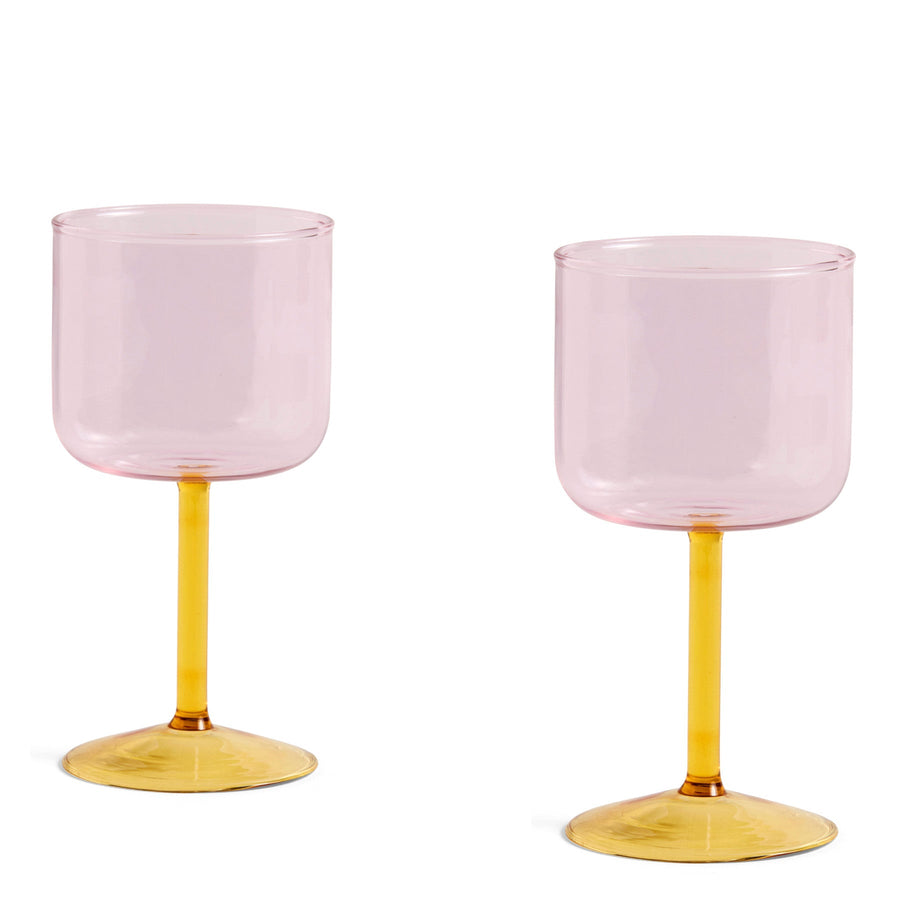Sada pohárov na víno Tint, 2ks, Pink / Yellow