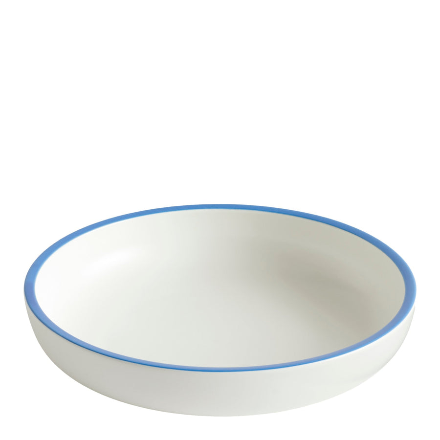 Misa Sobremesa L, White with Blue