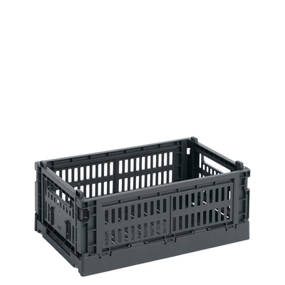 HAY Úložný box Colour Crate, Small, Charcoal - DESIGNSPOT