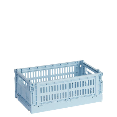 HAY Úložný box Colour Crate, Small, Soft Blue - DESIGNSPOT