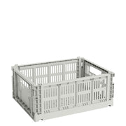 HAY Úložný box Colour Crate, Medium, Grey - DESIGNSPOT