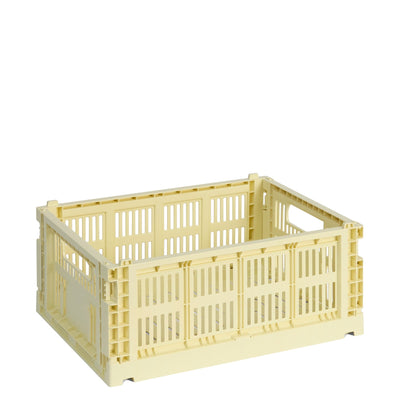 HAY Úložný box Colour Crate, Medium, Light Yellow - DESIGNSPOT
