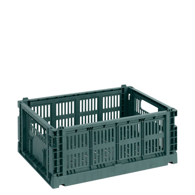 HAY Úložný box Colour Crate, Medium, Dark Green - DESIGNSPOT