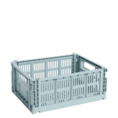 HAY Úložný box Colour Crate, Medium, Dusty Blue - DESIGNSPOT