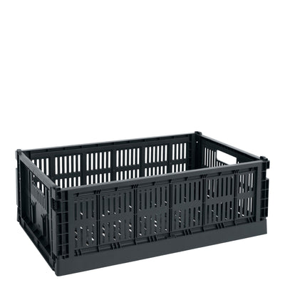 HAY Úložný box Colour Crate, Large, Charcoal - DESIGNSPOT