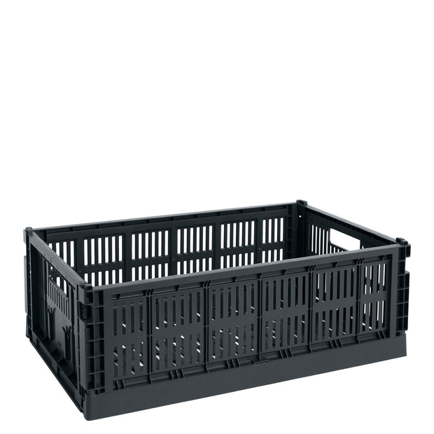 HAY Úložný box Colour Crate, Large, Charcoal - DESIGNSPOT