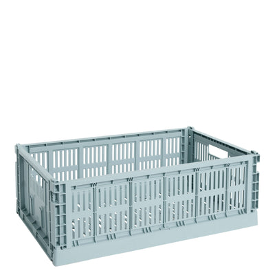 HAY Úložný box Colour Crate, Large, Dusty Blue - DESIGNSPOT