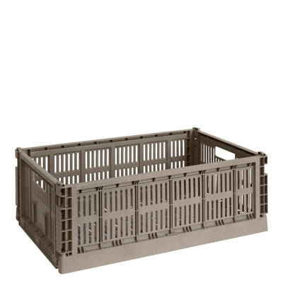 HAY Úložný box Colour Crate, Large, Warm Grey - DESIGNSPOT