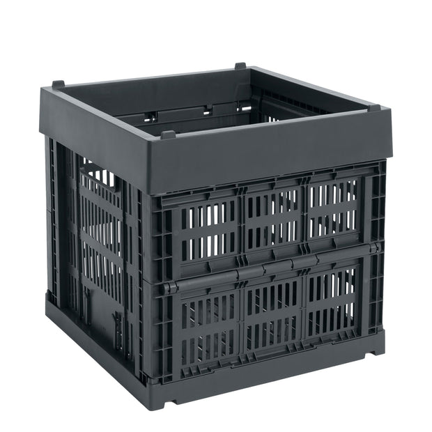 HAY Úložný box Colour Crate, Cube, Charcoal - DESIGNSPOT