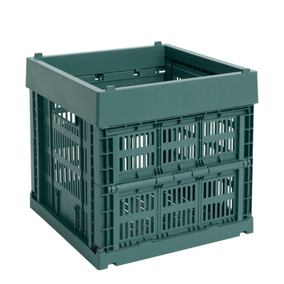HAY Úložný box Colour Crate, Cube, Dark Green - DESIGNSPOT