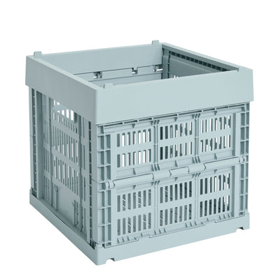 HAY Úložný box Colour Crate, Cube, Dusty Blue - DESIGNSPOT