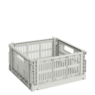 HAY Úložný box Colour Crate, Medium Square, Grey - DESIGNSPOT