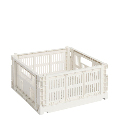 HAY Úložný box Colour Crate, Medium Square, Off-White - DESIGNSPOT