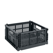 HAY Úložný box Colour Crate, Medium Square, Charcoal - DESIGNSPOT