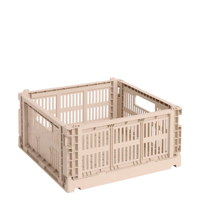 HAY Úložný box Colour Crate, Medium Square, Powder - DESIGNSPOT