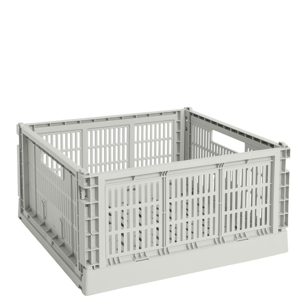 HAY Úložný box Colour Crate, Large Square, Grey - DESIGNSPOT
