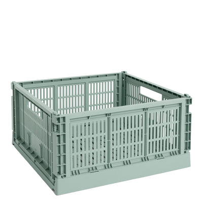 HAY Úložný box Colour Crate, Large Square, Sage Green - DESIGNSPOT