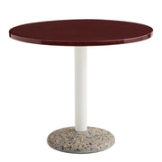 HAY Zahradní stůl Ceramic Ø90, Bordeaux - DESIGNSPOT