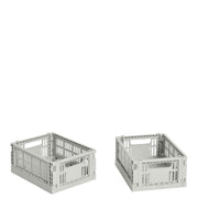 HAY Úložné boxy Colour Crate, Mini, 2 kusy, Grey - DESIGNSPOT