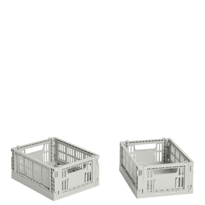 HAY Úložné boxy Colour Crate, Mini, 2 kusy, Grey - DESIGNSPOT