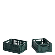 HAY Úložné boxy Colour Crate, Mini, 2 kusy, Dark Green - DESIGNSPOT