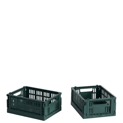 HAY Úložné boxy Colour Crate, Mini, 2 kusy, Dark Green - DESIGNSPOT