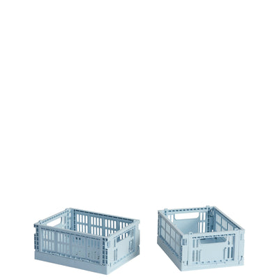 HAY Úložné boxy Colour Crate, Mini, 2 kusy, Soft Blue - DESIGNSPOT
