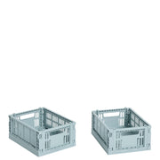 HAY Úložné boxy Colour Crate, Mini, 2 kusy, Dusty Blue - DESIGNSPOT