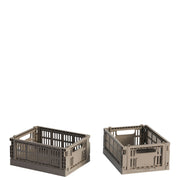 HAY Úložné boxy Colour Crate, Mini, 2 kusy, Warm Grey - DESIGNSPOT