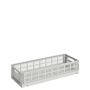HAY Úložný box Colour Crate, Mini Oblong, Grey - DESIGNSPOT