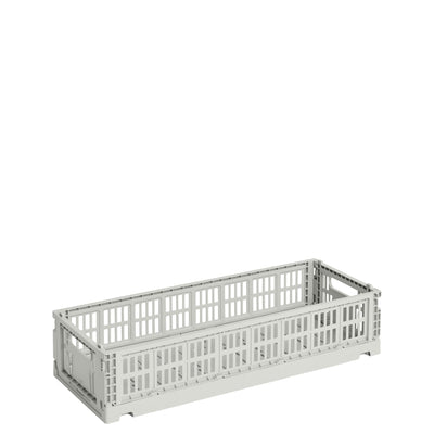 HAY Úložný box Colour Crate, Mini Oblong, Grey - DESIGNSPOT