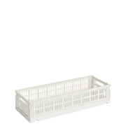 HAY Úložný box Colour Crate, Mini Oblong, Off-White - DESIGNSPOT